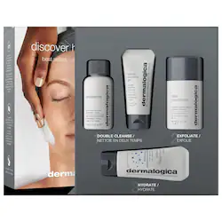 Dermalogica Discover Healthy Skin Kit, Double Cleanse + Exfoliate + Moisturize Value Set for All Skin Types Cleanser